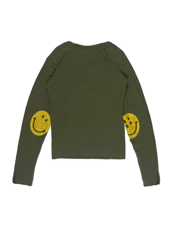 Smiley Elbow Patch Long Sleeve
