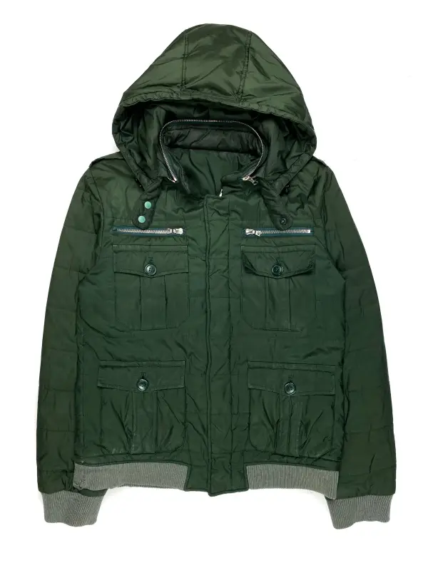 Zip Up Puffer Jacket with Hood
