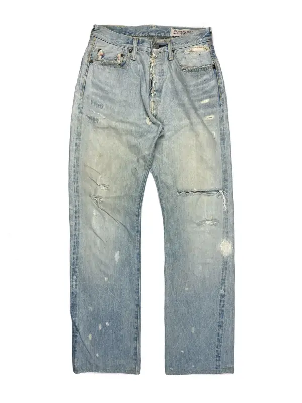 Destroyed Light Wash Denim